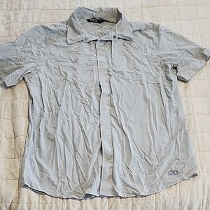 Outdoor Research Men's Gray Casual Button Down Shirt